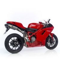 LeoVince SBK Factory SBK FACTORY EVOII FULL SYSTEM TITANIUM W/ CARBON END CAP: 2007-2008 DUCATI 1098