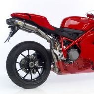 LeoVince SBK Factory SBK FACTORY EVOII FULL SYSTEM TITANIUM W/ CARBON END CAP: 2008-2009 DUCATI 848