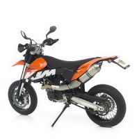 LeoVince SBK Oval SBK OVAL EVOII ALUMINUM WITH CONICAL END CAP: 2008-2009 KTM 690 SMC