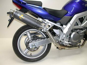 LeoVince SBK Oval SBK OVAL EVOII CARBON  HIGH MOUNT: 2004-2008 SUZUKI SV 650